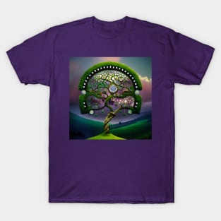 Bejeweled Celtic Fantasy Tree T-Shirt